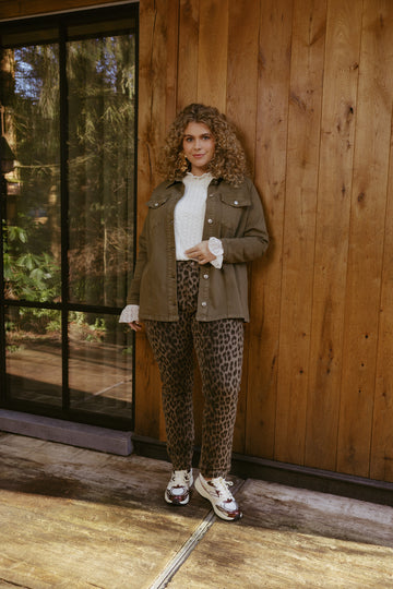 Liora broek | Olive Green/Mix