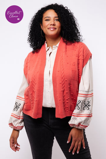 Dominique gilet | Spicy Coral