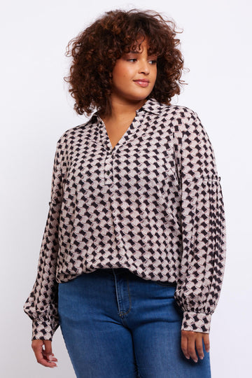 Tamara blouse | Black/Sand