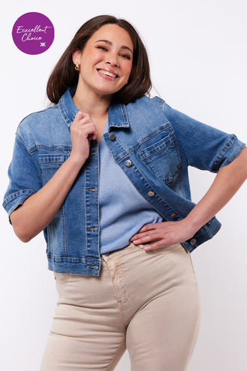 Isadora jacket | Denim Mid Blue