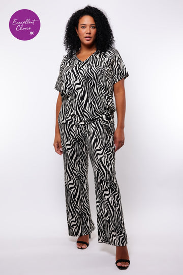 Catherine broek | Black/Offwhite