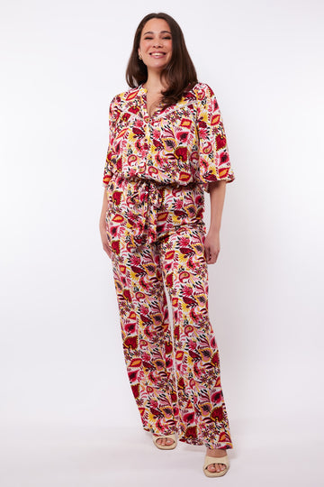 Anwen broek | Offwhite/Sweet Red