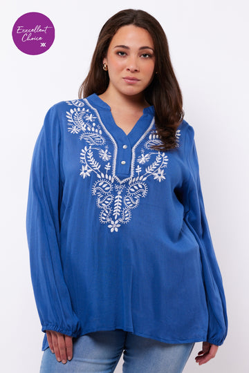 Serene top | Light Indigo