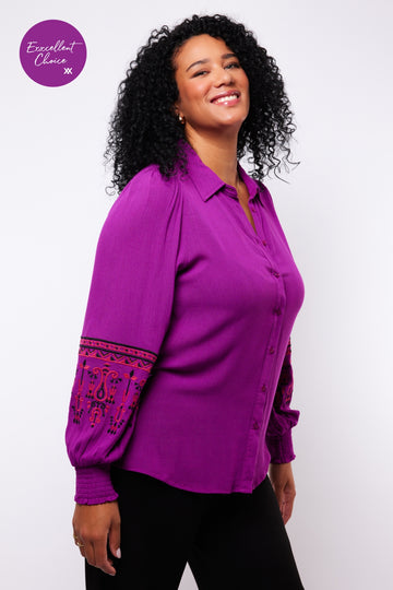 Cassandra blouse | Warm Purple