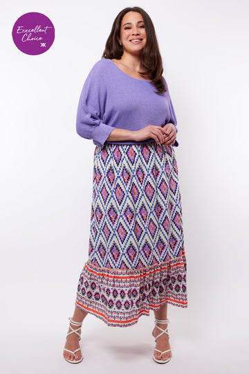 Verity rok | Sand/Light Indigo