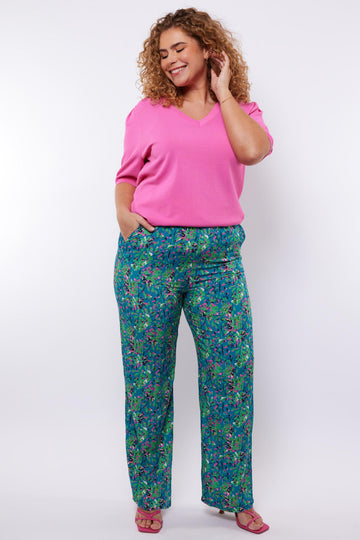 Jiska broek | Bermuda Blue/Apple Green