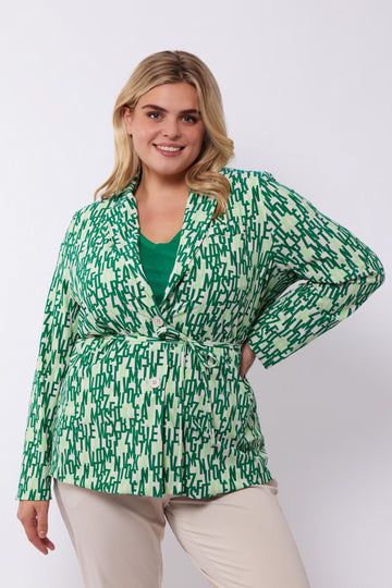 Senne blazer | Sand/Leaf Green