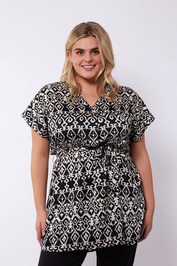 Glenda tuniek | Sand/Black