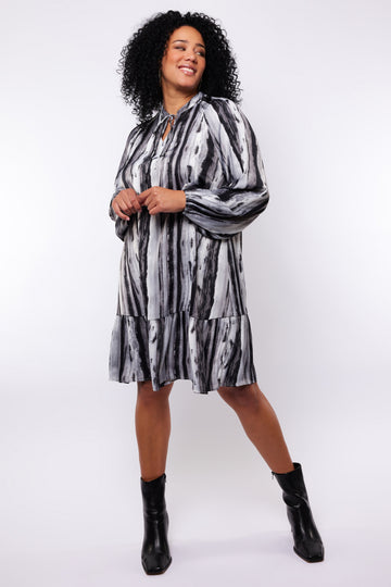 Anosha jurk | Black/Mist