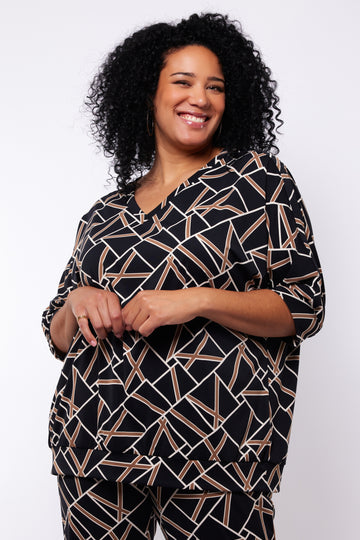 Avelon top | Black/Walnut