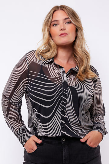 Tiara blouse | Black/Gravel