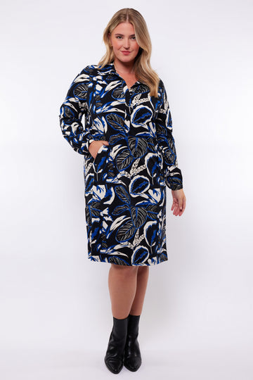 Bodille jurk | Black/Royal Blue