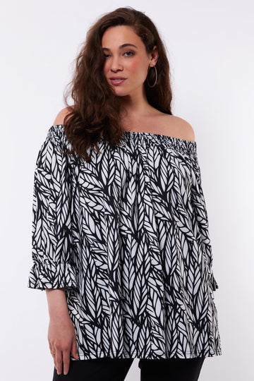 Kiara top | White/Black