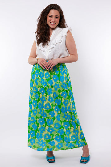 Nya rok | Blue/Apple Green