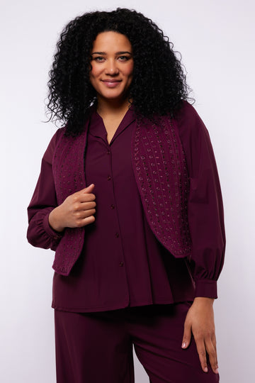 Jenna gilet | Mauve Wine