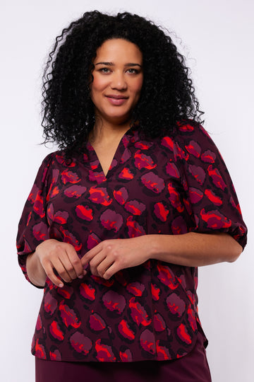 Stacy top | Mauve Wine/Poppy