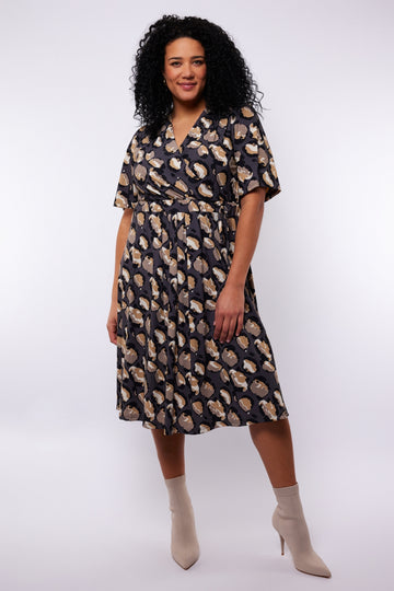 Shayla jurk | Sand/Dark Gray