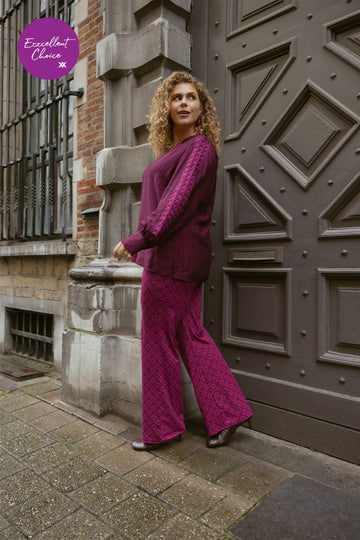 Trisha broek | Raspberry/Mauve Wine