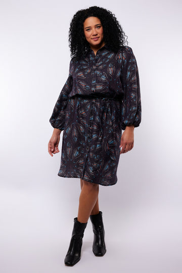 Zella jurk | Dark Chocolate/Moon Rock