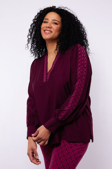Tinsley top | Mauve Wine