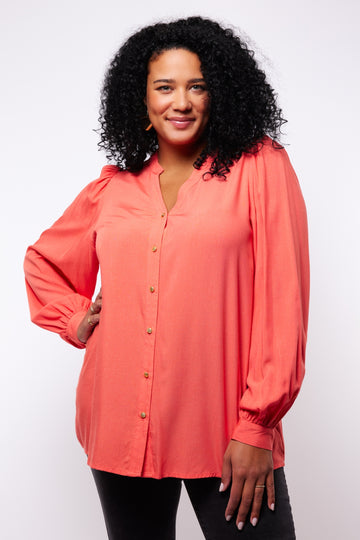 Nila blouse | Spicy Coral