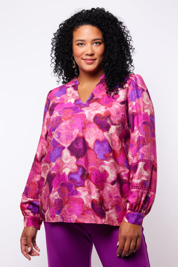 Alayna top | Bright Pink/Warm Purple