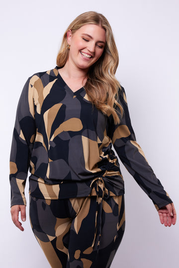 Callie top | Black/Khaki