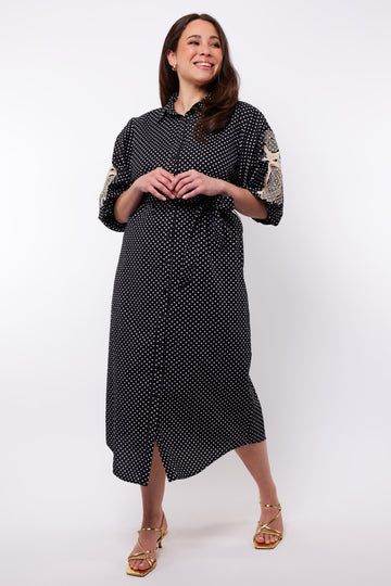 Zadie jurk | Black/Offwhite