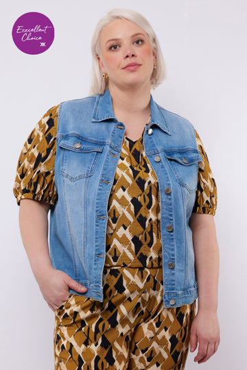 Hina gilet | Denim Light Blue