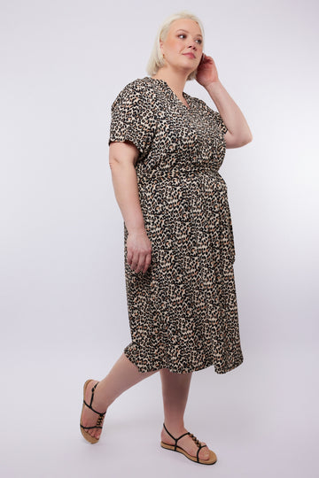 Paulina jurk | Sand/Black