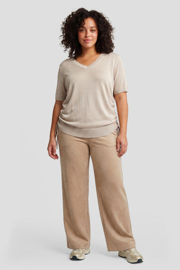 Isolda gebreide top | Sand