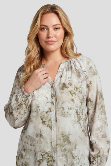 Avelyne blouse | Dark Olive/Sand