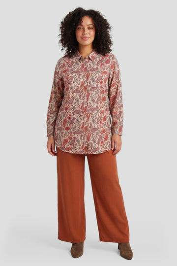 Dorian tuniek | Light Camel/Burnt Henna