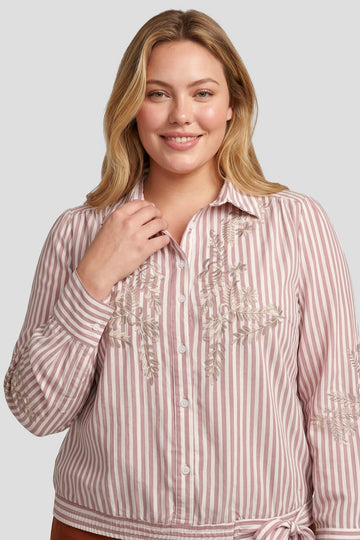 Hester blouse | Offwhite/Burnt Henna