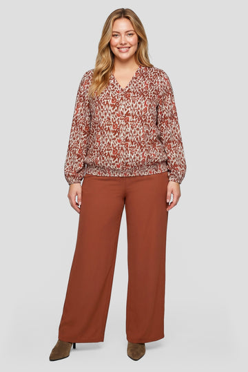 Cecily blouse | Sand/Burnt Henna