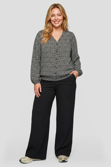 Cecily blouse | Sand/Black