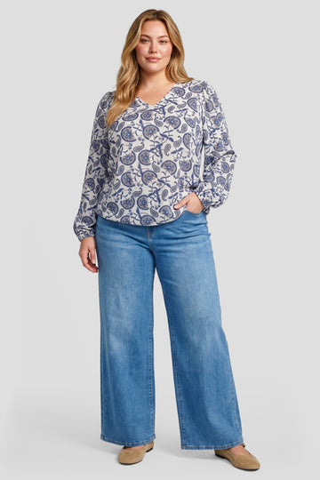 Aria top | Sand/King Blue