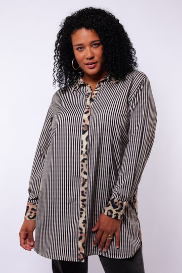 Sally tuniek | Khaki/Black