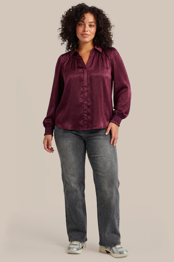 Nysara blouse | Warm Aubergine