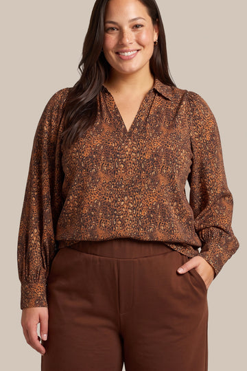 Galene top | Cappuccino/Brown Sugar