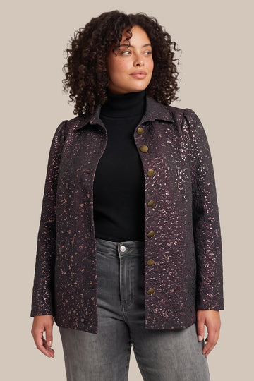 Alys jacket | Black/Warm Aubergine