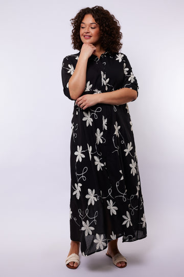 Lilith jurk | Black/Ecru