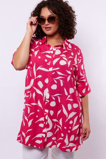 Evera tuniek | Offwhite/Berry Fuchsia