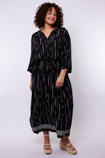 Saylor jurk | Black/Offwhite