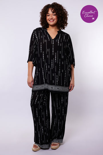 Maris broek | Black/Offwhite