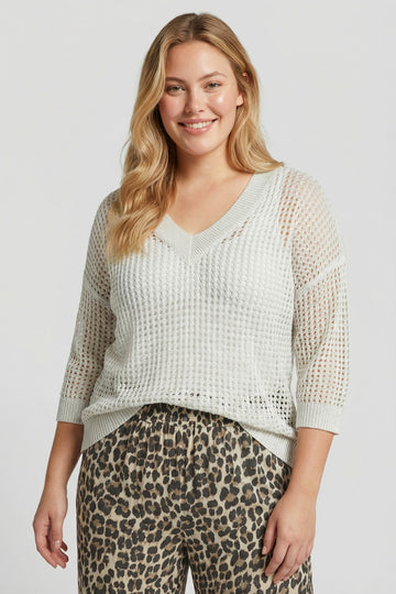 Lyanna gebreide top | Sand