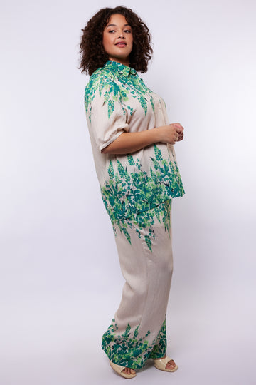 Ione broek | Sand/Vintage Green