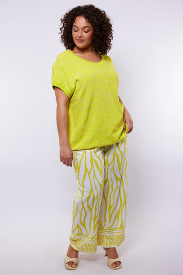Pepa broek | Offwhite/Cyber Lime