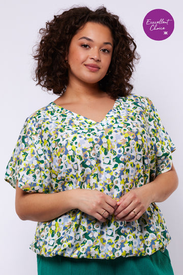 Angelie top | Cyber Lime/Vintage Green