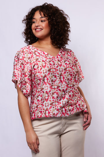 Angelie top | Sunkissed Coral/Berry Fuchsia